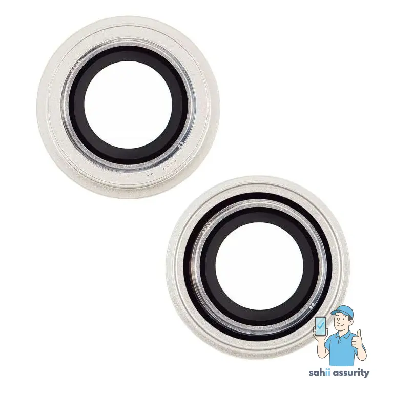 Camera Lens Glass with Frame for Apple iPhone 14 Plus White thumbnail